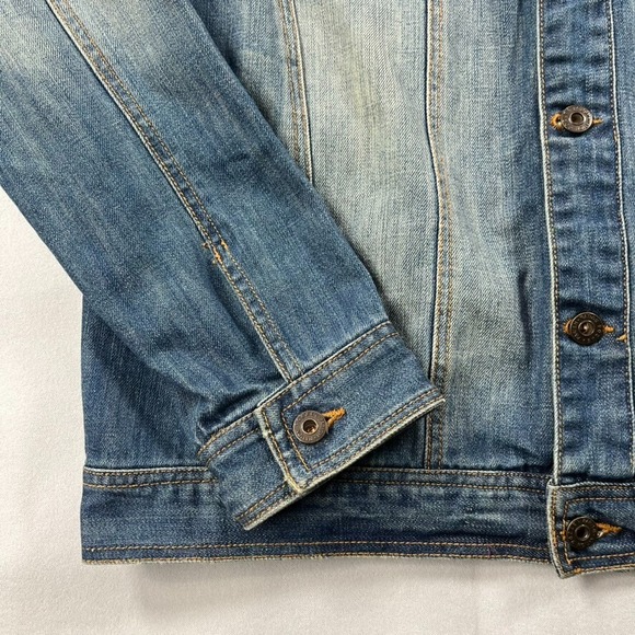 Y2K Denim Jacket Men 2XL Parish‎ Nation Blue Faded Vintage Streetwear - Picture 6 of 15